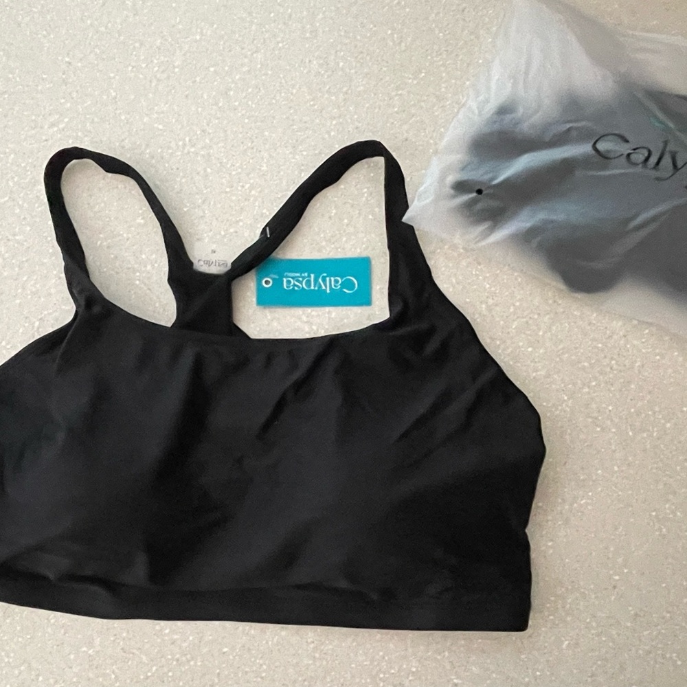 Calypsa Black Racerback Swim Bra